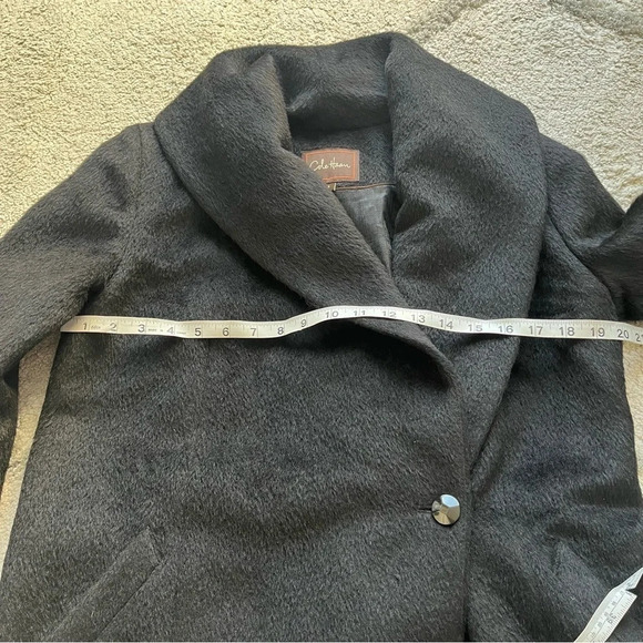 Cole Hahn coat black alpaca wool jacket pea coat 8 - Picture 9 of 13